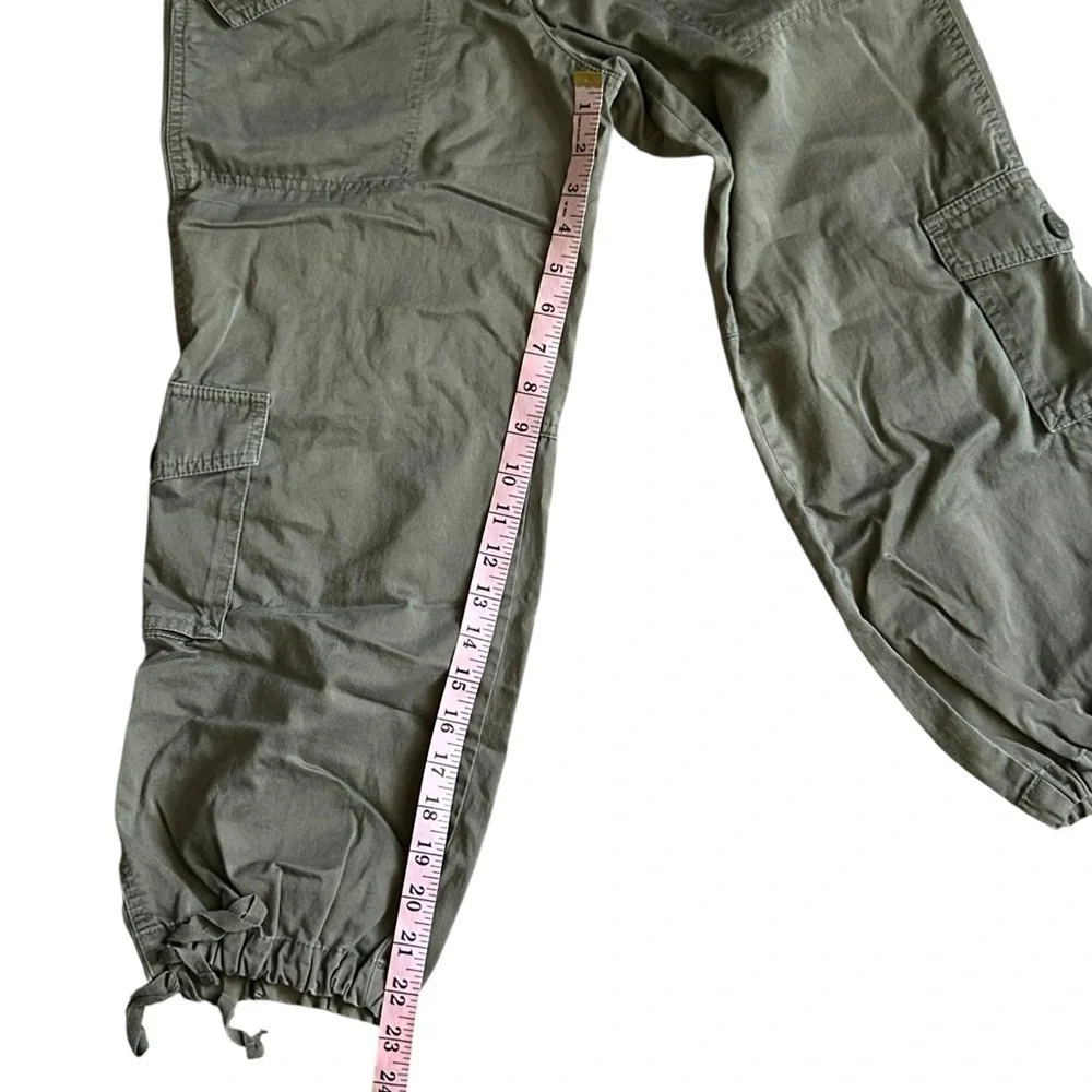 Ann Taylor Loft Marisa Olive Green Cropped Cargo Jogger Style Pants 2